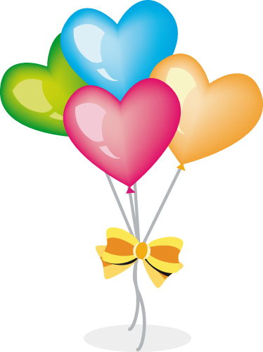 Alfombra vinílica infantil globos en forma de corazón - TenVinilo