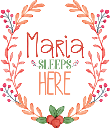 Alfombra vinílica infantil duerme aquí con nombre - TenVinilo