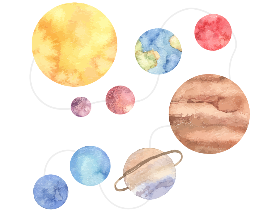 Alfombra vinílica infantil mapa del sistema solar - TenVinilo