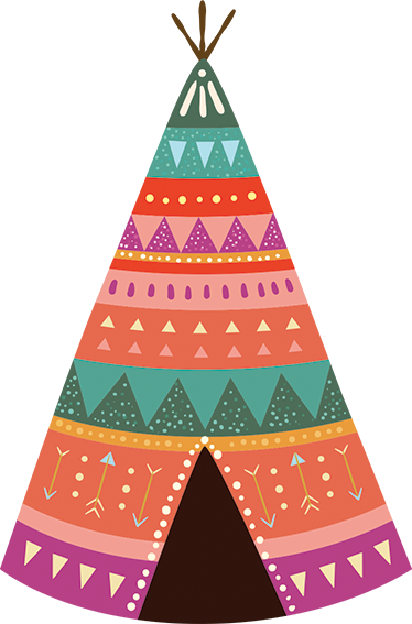 Alfombra vinílica infantil cabecero de tienda india - TenVinilo