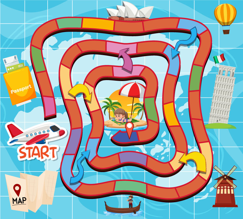 Alfombra vinílica juegos viaje de mesa - TenVinilo