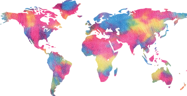 Alfombra vinílica mapamundi diseño teñido - TenVinilo