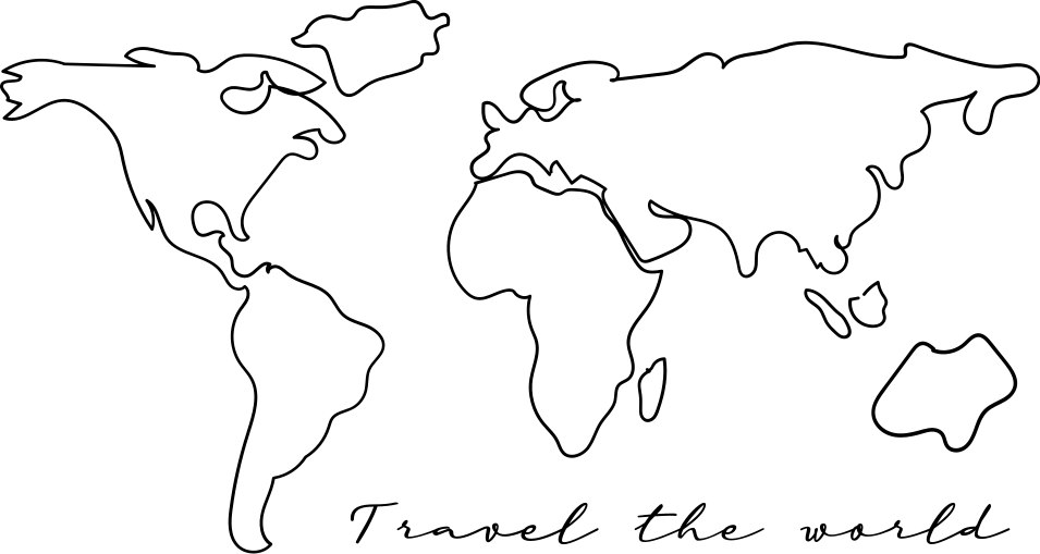 Alfombra vinílica mapamundi travel - TenVinilo