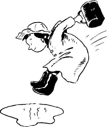 Alfombra vinílica infantil saltando al charco - TenVinilo