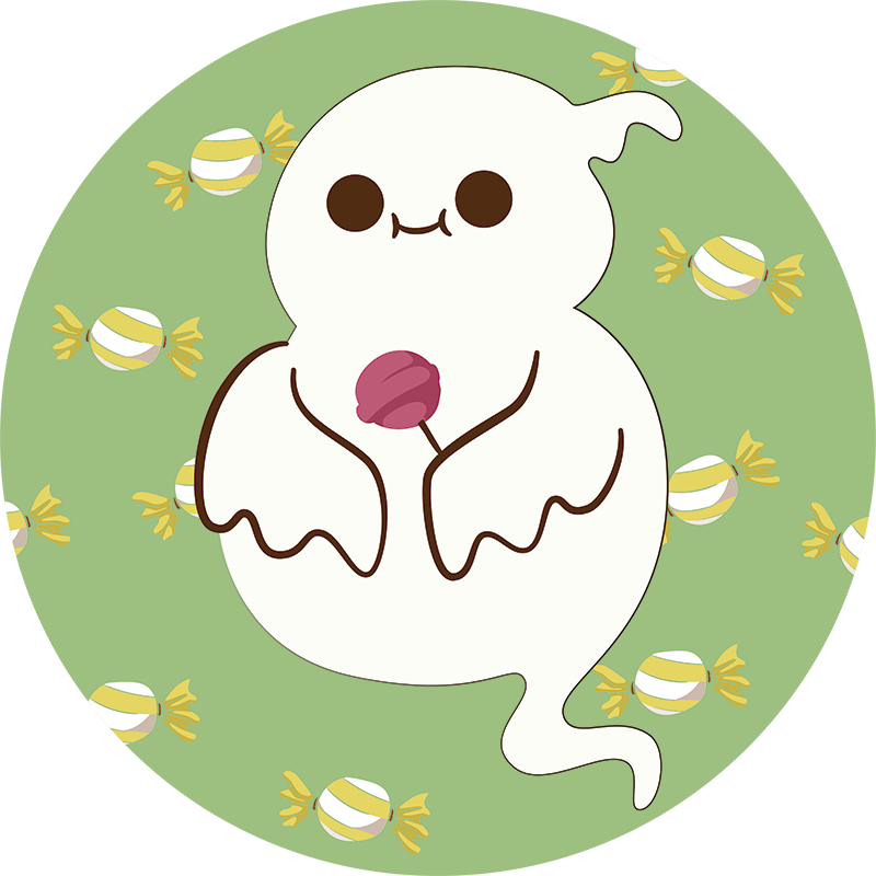 Alfombra vinílica infantil fantasma divertido infantil - TenVinilo