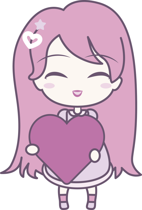 Alfombra vinílica infantil chica anime trayendo amor - TenVinilo