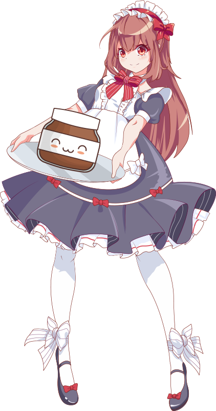 Alfombra vinílica infantil chica anime con nutella - TenVinilo