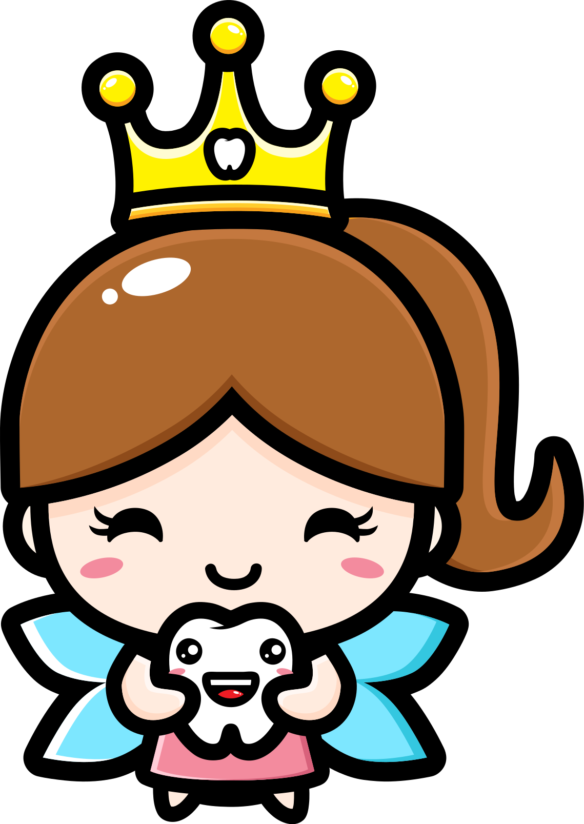 Alfombra vinílica infantil diseño lindo hada de los dientes - TenVinilo