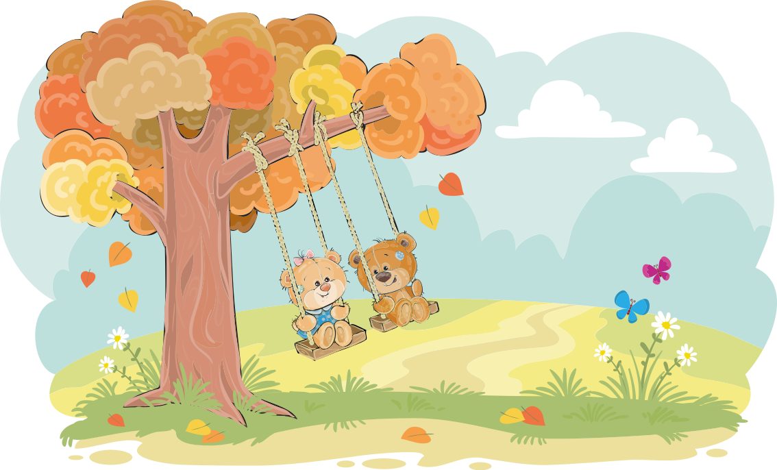 Alfombra vinílica infantil ositos en el bosque - TenVinilo