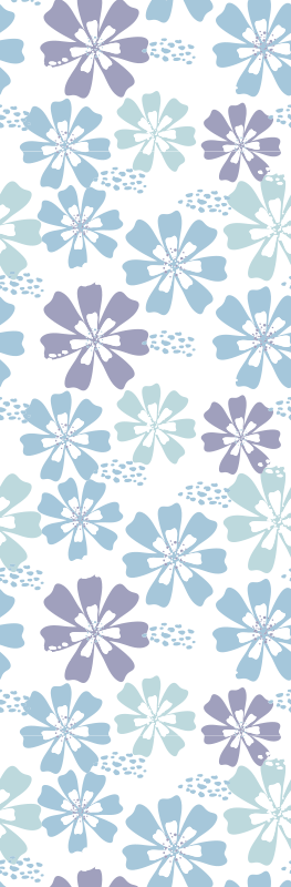 Alfombra vinílica baño estampado floral pastel - TenVinilo