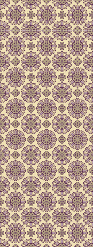 Alfombra vinílica baño mandala étnico púrpura - TenVinilo