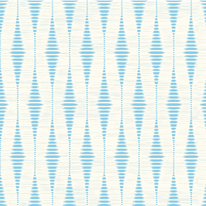 Alfombra vinílica geométrica azul claro ikat - TenVinilo