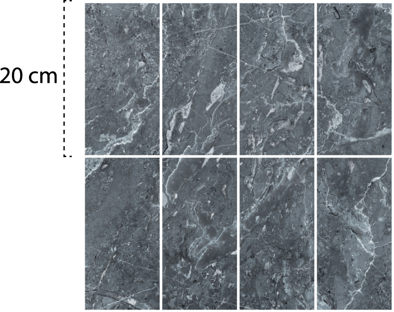 Alfombra vinílica baño azulejos de mármol gris - TenVinilo