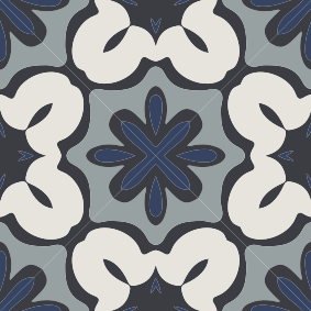 Alfombra vinílica baño estilo gracia azul hidráulico - TenVinilo