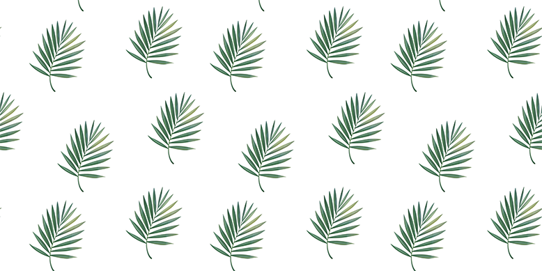 Alfombra vinílica baño hoja de palmera - TenVinilo