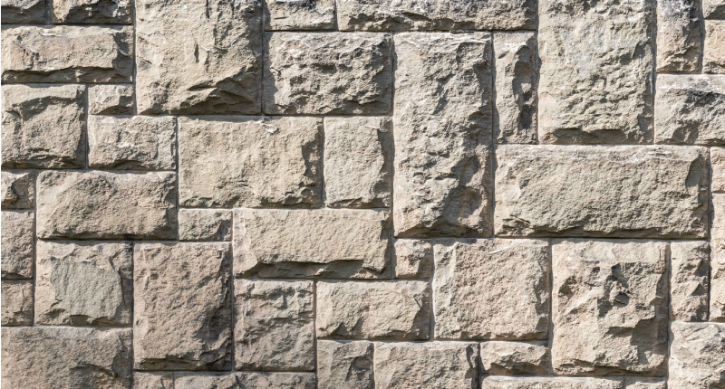 Alfombra vinílica baño pared de piedra rústica gris - TenVinilo