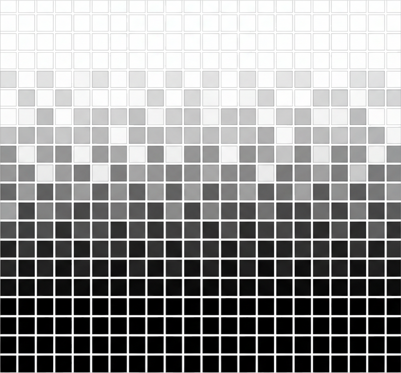 Alfombra vinílica baño mosaicos cuadrados en blanco y negro - TenVinilo