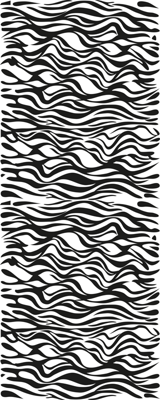 Alfombra vinílica cocina fondo cebra nevera - TenVinilo