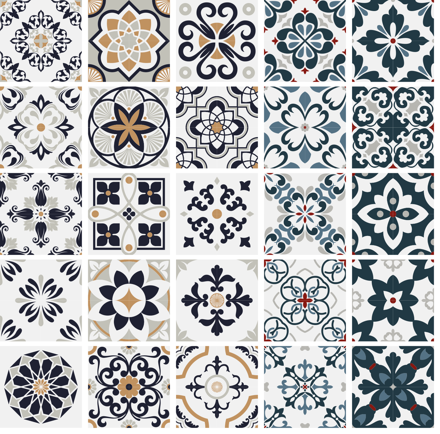 Alfombra vinílica cocina adhesivos de azulejos vintage - TenVinilo