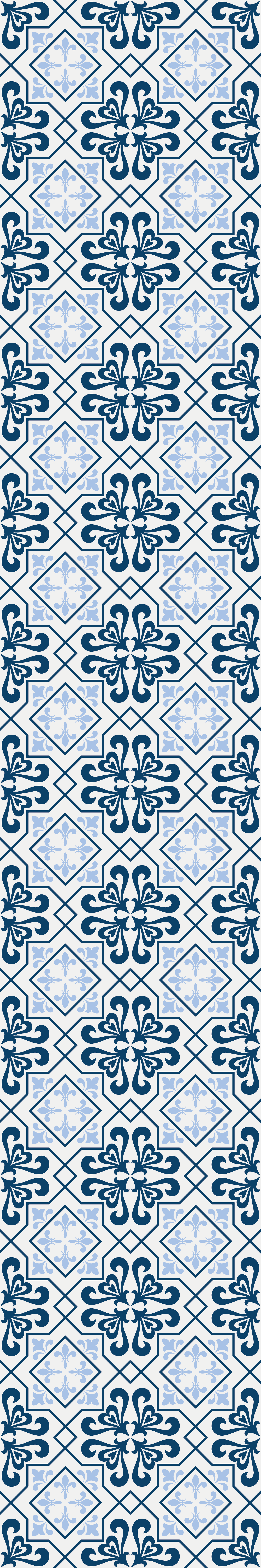Alfombra vinílica cocina azulejo portugués típico - TenVinilo