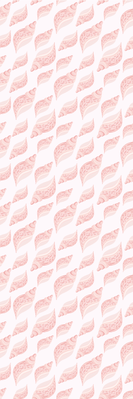 Alfombra vinílica dormitorio patrón de conchas rosa - TenVinilo