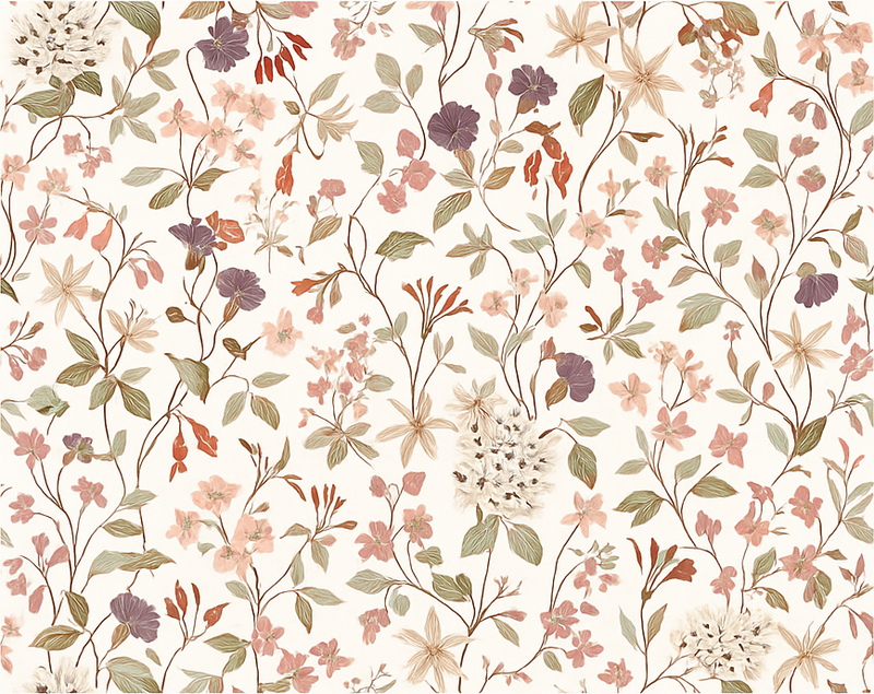 Alfombra vinílica dormitorio diseño flor rosa - TenVinilo