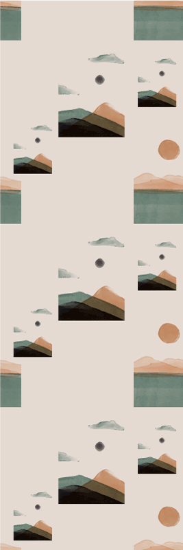 Alfombra vinílica oficina montañas abstractas - TenVinilo
