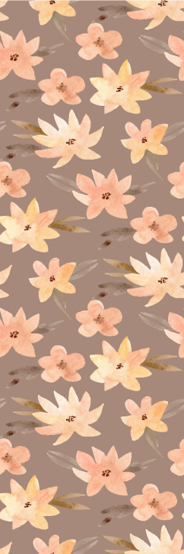 Alfombra vinílica dormitorio aquarella flores colores pastel - TenVinilo