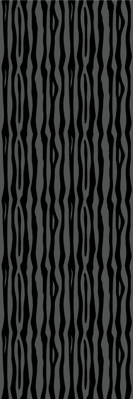 Alfombra vinílica dormitorio rayas onduladas grises y negras - TenVinilo