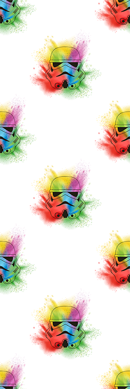 Alfombra vinílica dormitorio cabezas de trooper blancas - TenVinilo