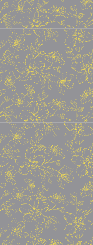 Alfombra vinílica dormitorio pantone floral - TenVinilo
