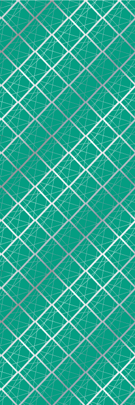 Alfombra vinílica dormitorio efecto baldosas verdes - TenVinilo
