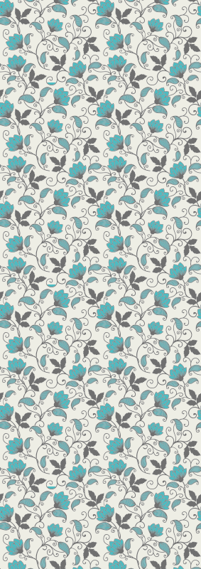 Alfombra vinílica naturaleza flor de loto teal - TenVinilo