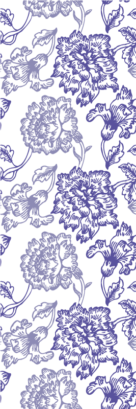 Alfombra vinílica naturaleza estampado floral suave púrpura - TenVinilo