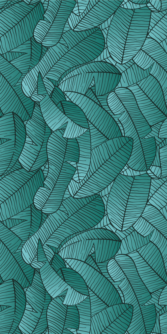 Alfombra vinílica naturaleza patrón de palmeras verdes - TenVinilo