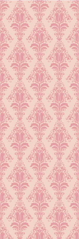 Alfombra vinílica vintage patrón floral rosa provincial - TenVinilo
