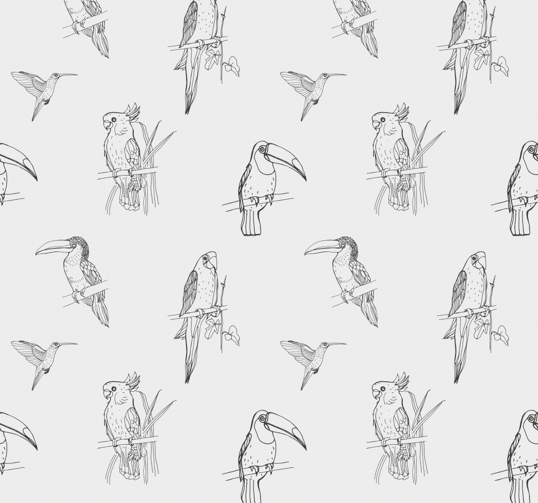Aflombra vinílica animales loros y tucanes - TenVinilo