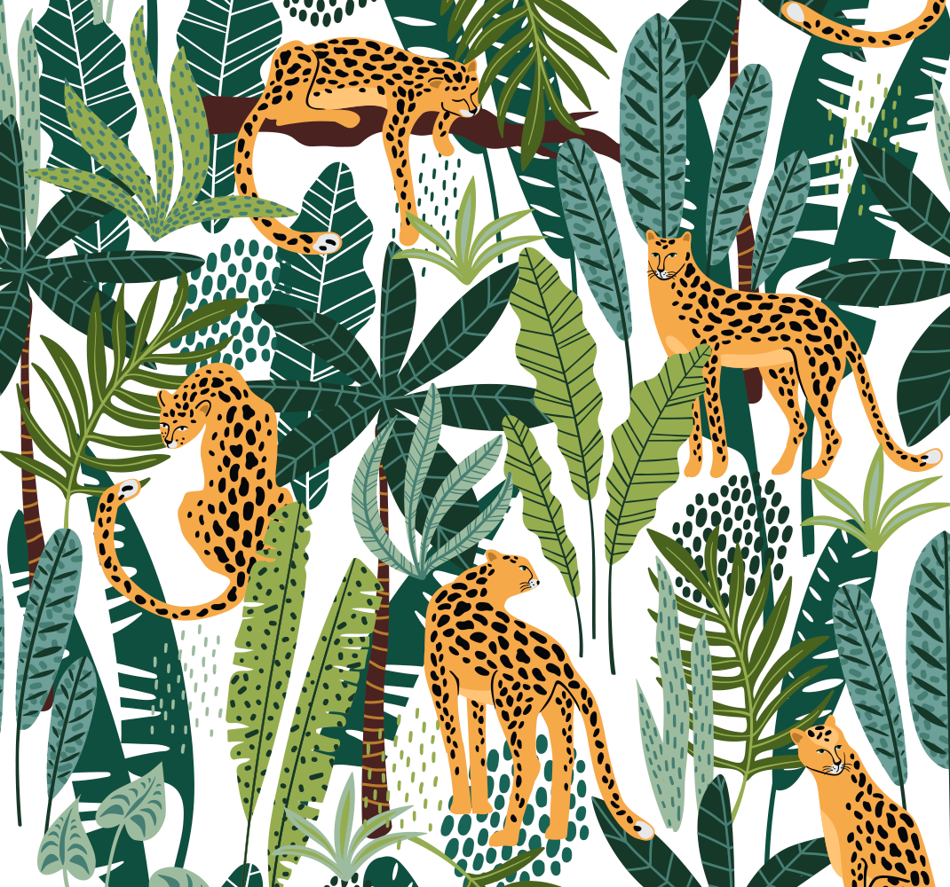 Aflombra vinílica animales diseño tropical - TenVinilo