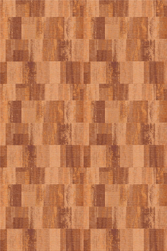 Alfombra vinílica imitación patrón de cuadrados terracota - TenVinilo