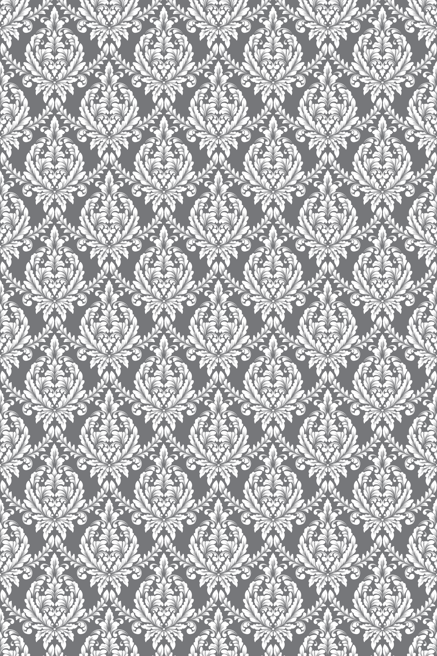 Alfombra vinílica imitación damasco gris - TenVinilo