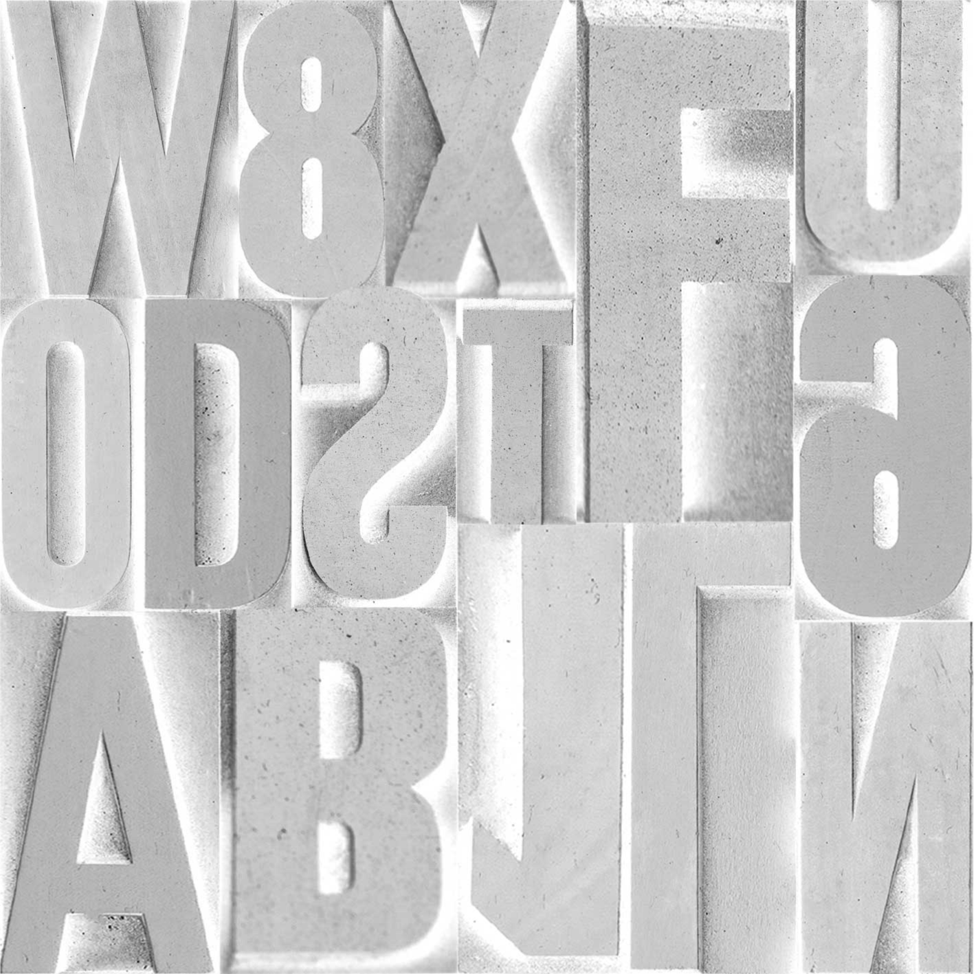 Alfombra vinílica con frase letras grises 3d - TenVinilo