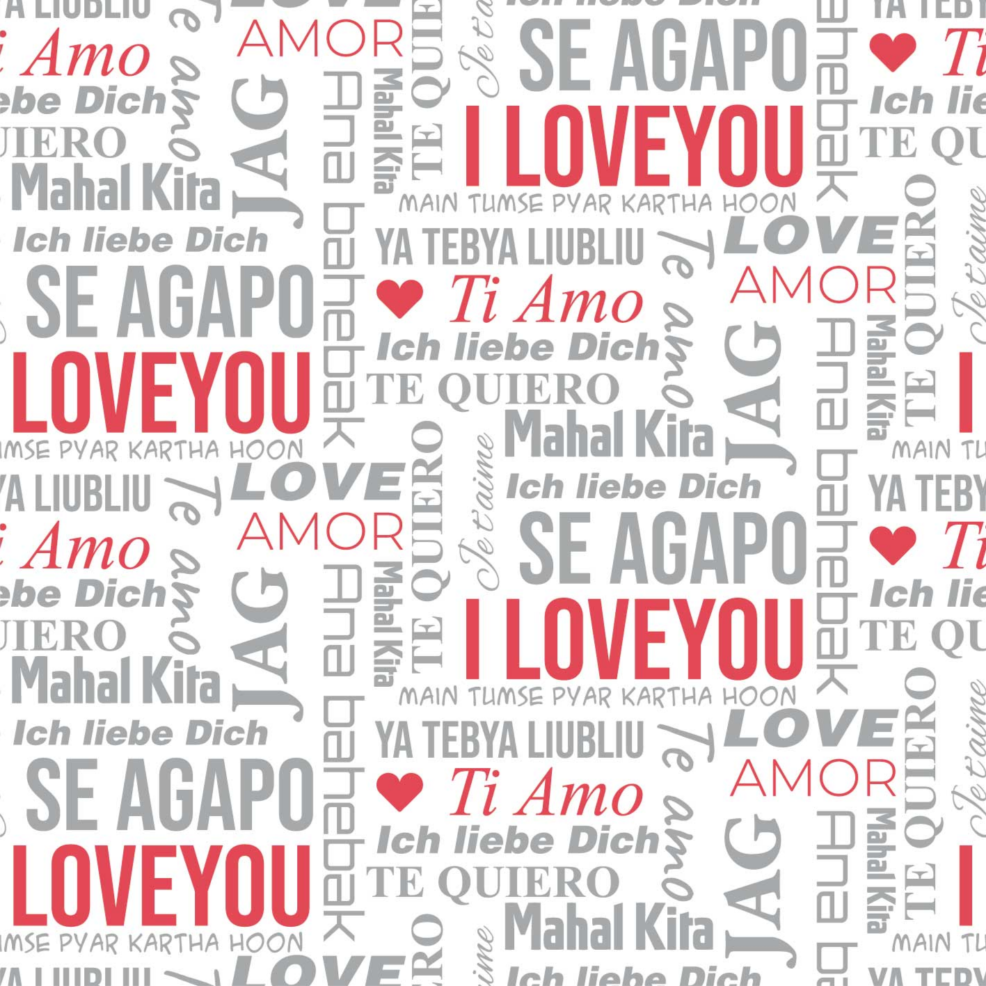 Alfombra vinílica con frase te amo en varios idiomas - TenVinilo