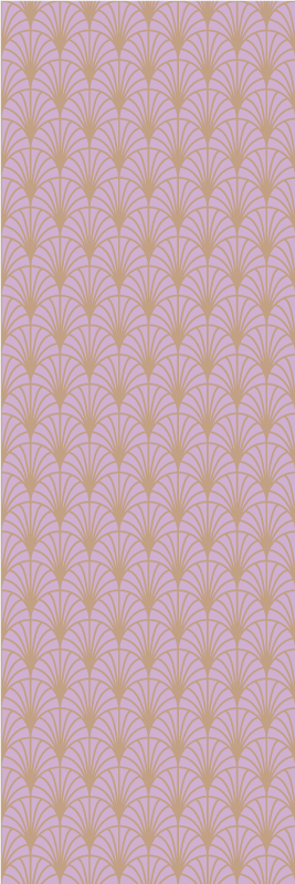 Alfombra vinílica vintage en patrón de escamas rosa y oro - TenVinilo