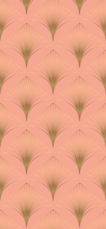 Alfombra vinílica vintage patrón decorativo flechas doradas - TenVinilo