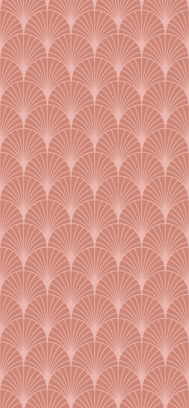 Alfombra vinílica vintage patrón palmeras rosa dorado - TenVinilo
