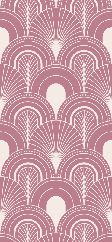 Alfombra vinílica vintage estilo arte arco rosa dorado - TenVinilo