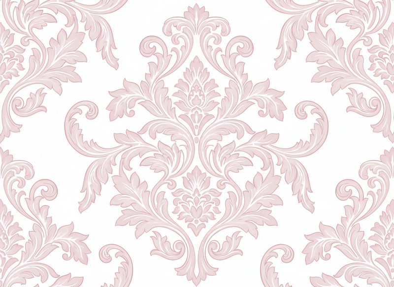 Alfombra vinílica vintage damasco rosa paisley - TenVinilo
