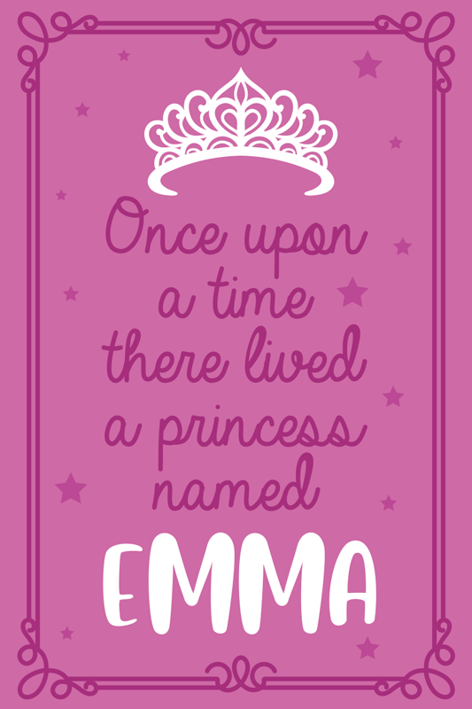 Alfombra vinílica con frase princesa personalizada - TenVinilo