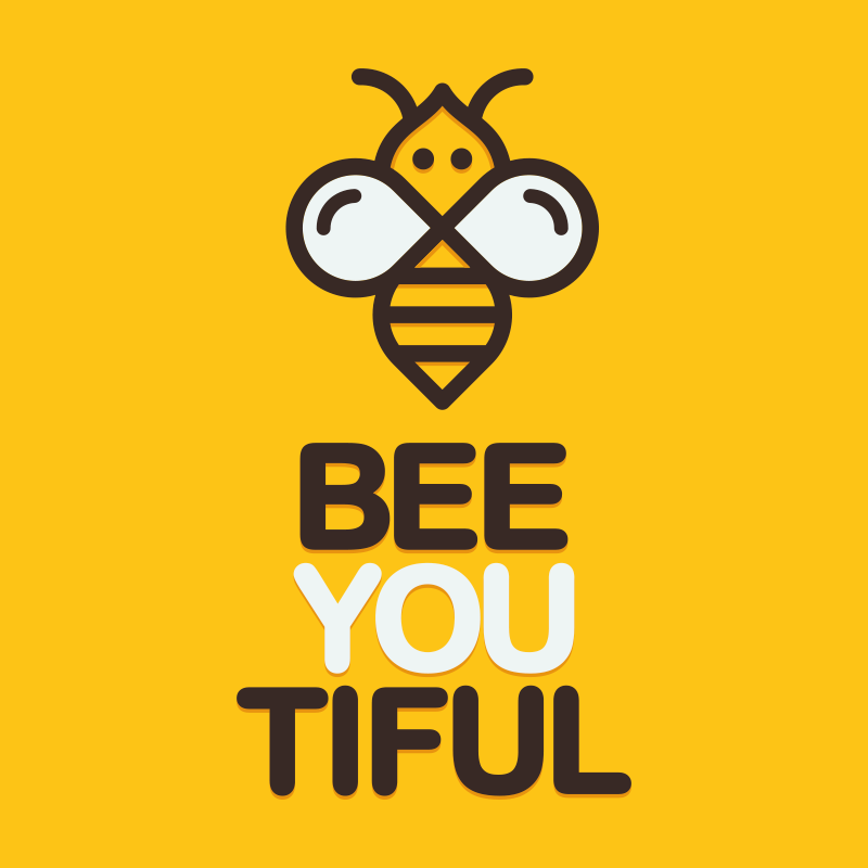 Alfombra vinílica con frase eres tan hermosa como una abeja - TenVinilo