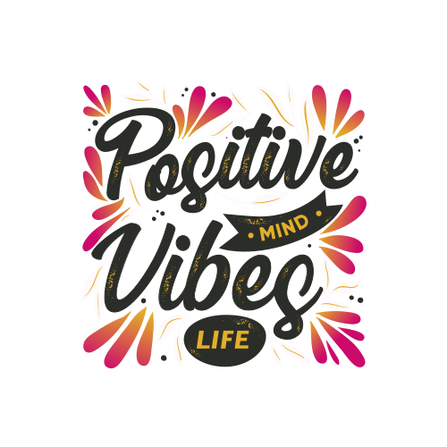 Alfombra vinílica con frase mente positiva, vibras positivas - TenVinilo